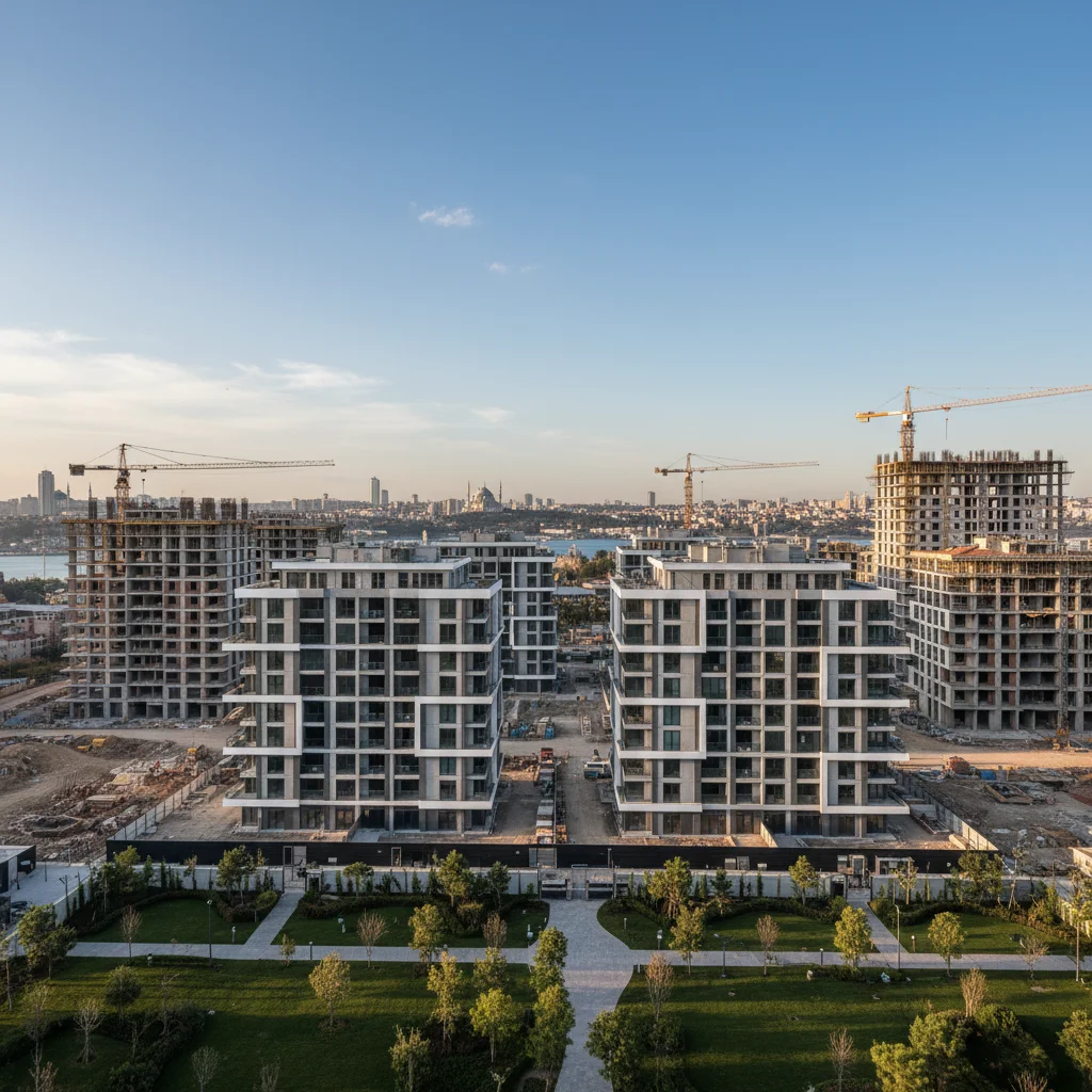 istanbul construction site modern apartments