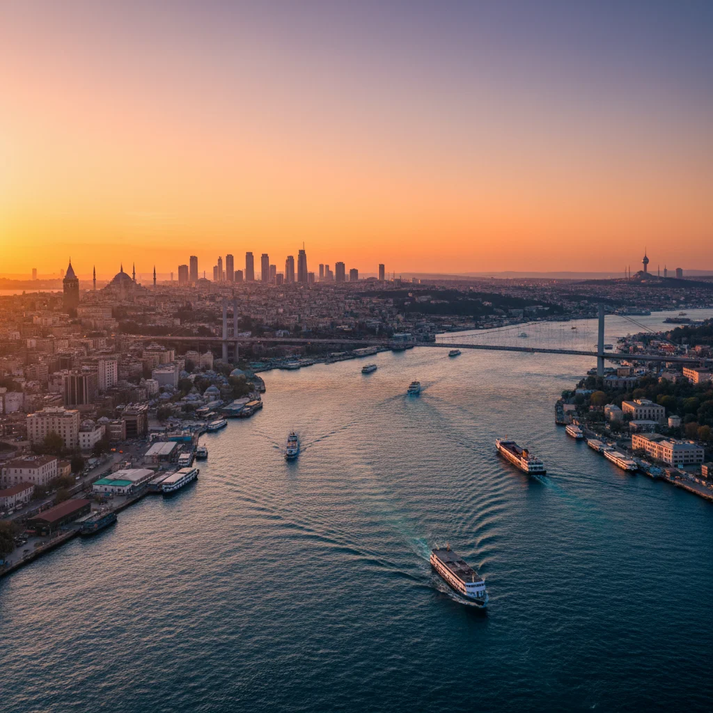 istanbul european districts skyline bosphorus