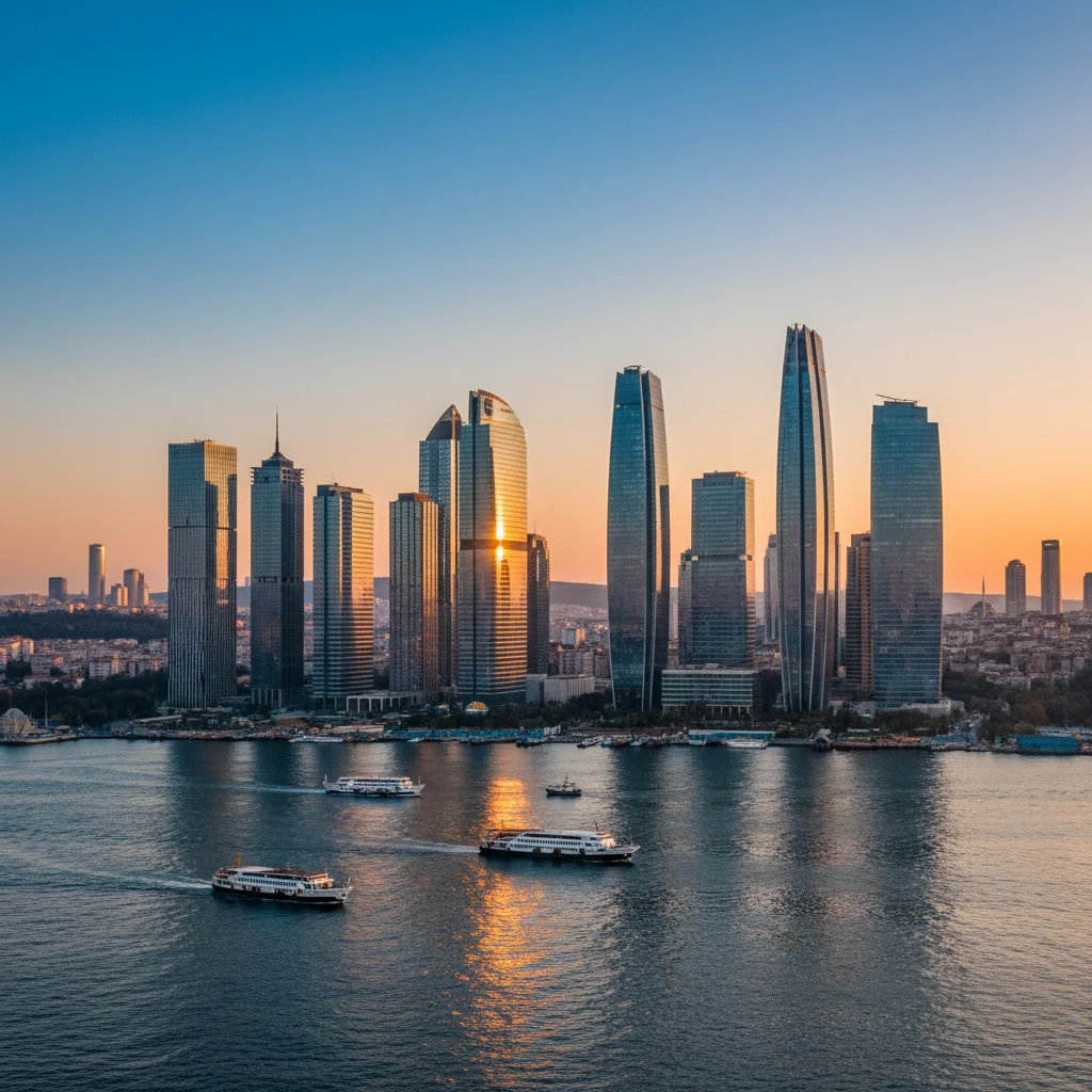istanbul commercial district skyline