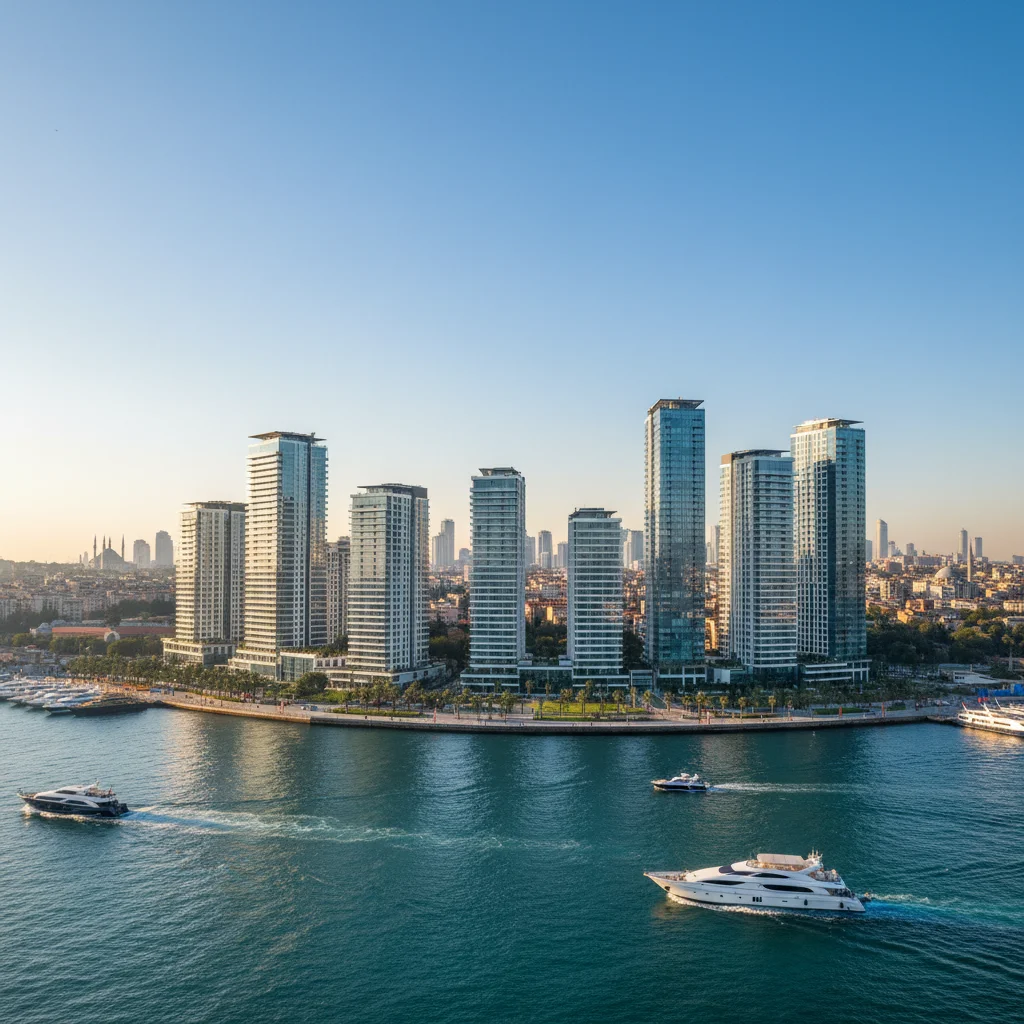 istanbul modern residential district skyline waterfront