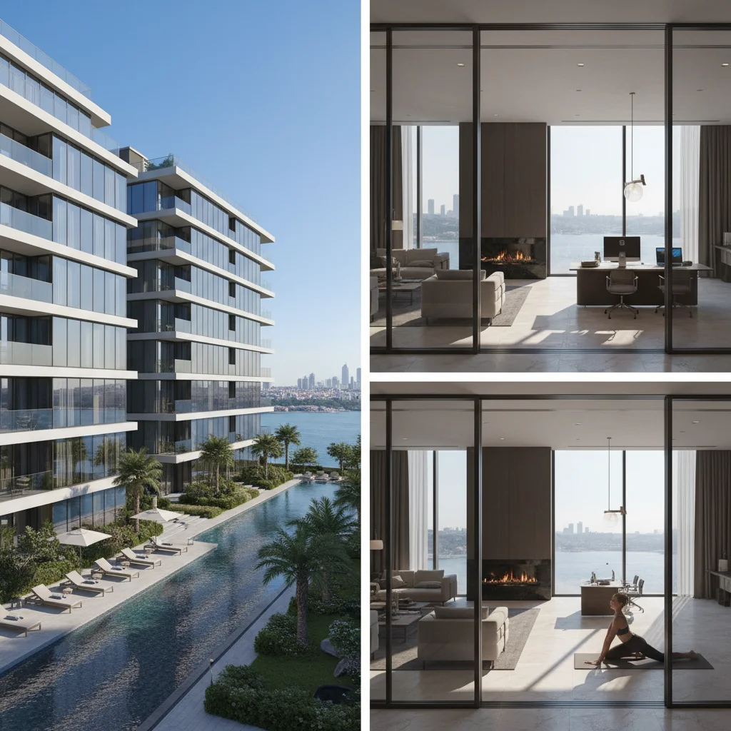 modern luxury apartment complex istanbul amenities