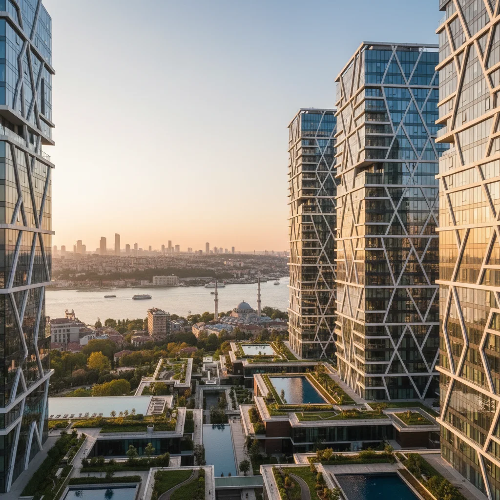 istanbul modern residential complex skyline view