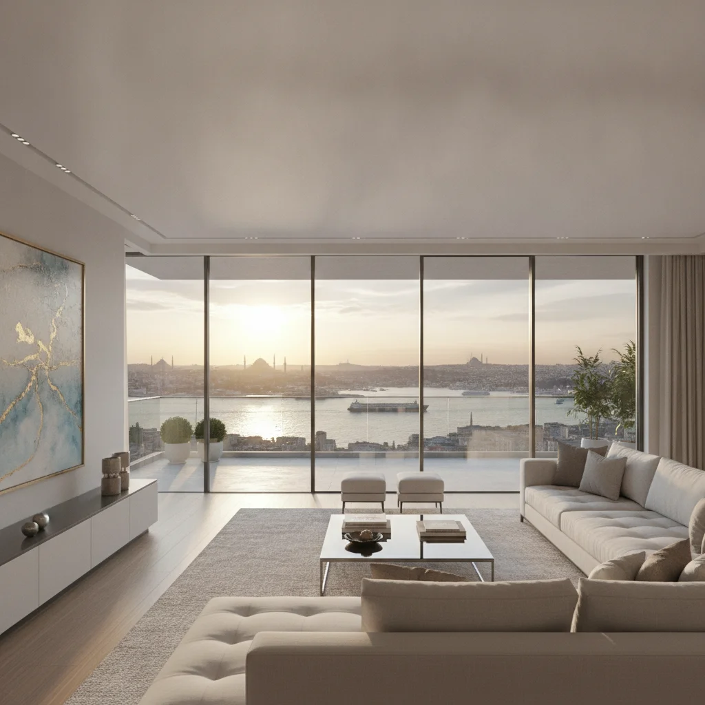 istanbul luxury apartment bosphorus view modern
