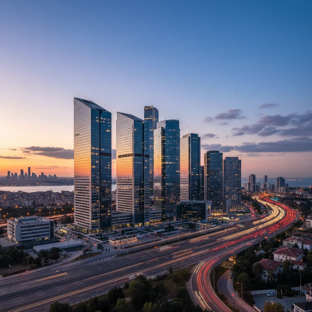 istanbul maslak financial district skyline