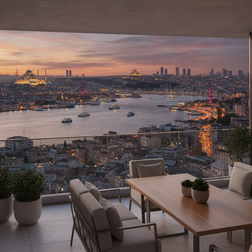 istanbul luxury apartment skyline bosphorus