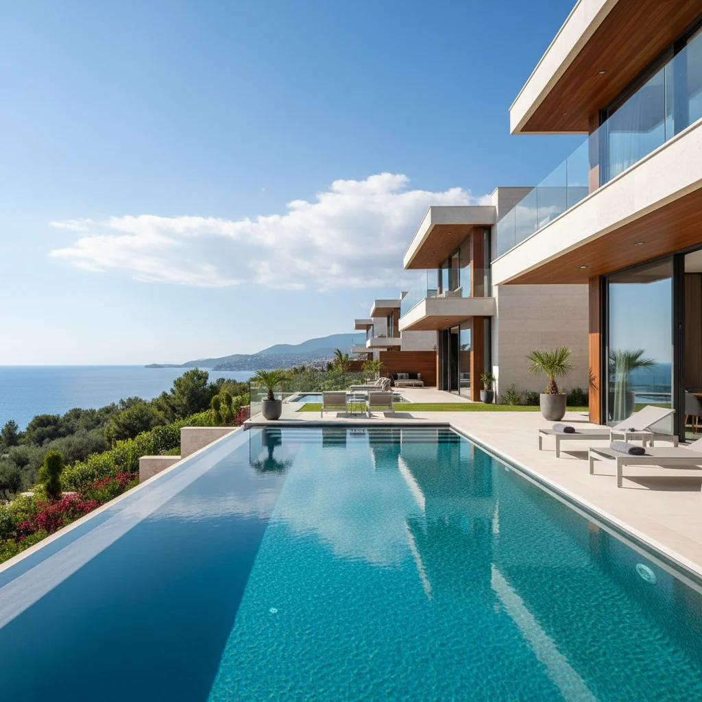 luxury modern private villa antalya pool
