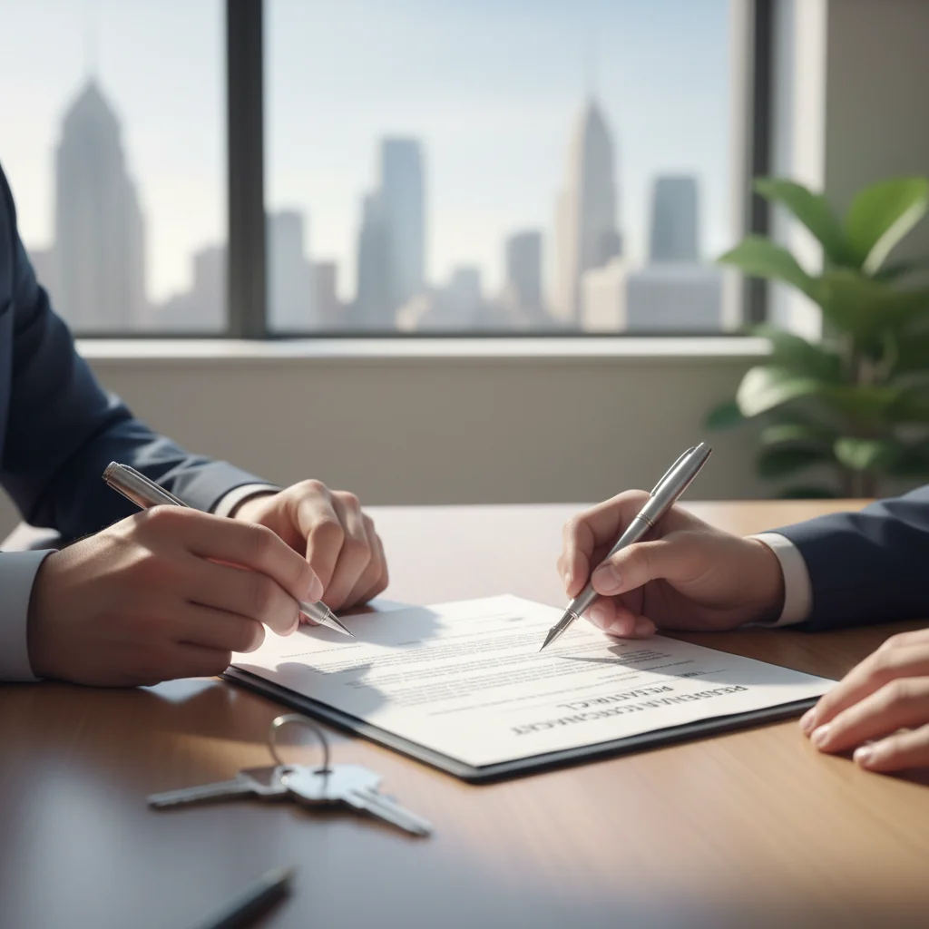 property buying contract keys signing