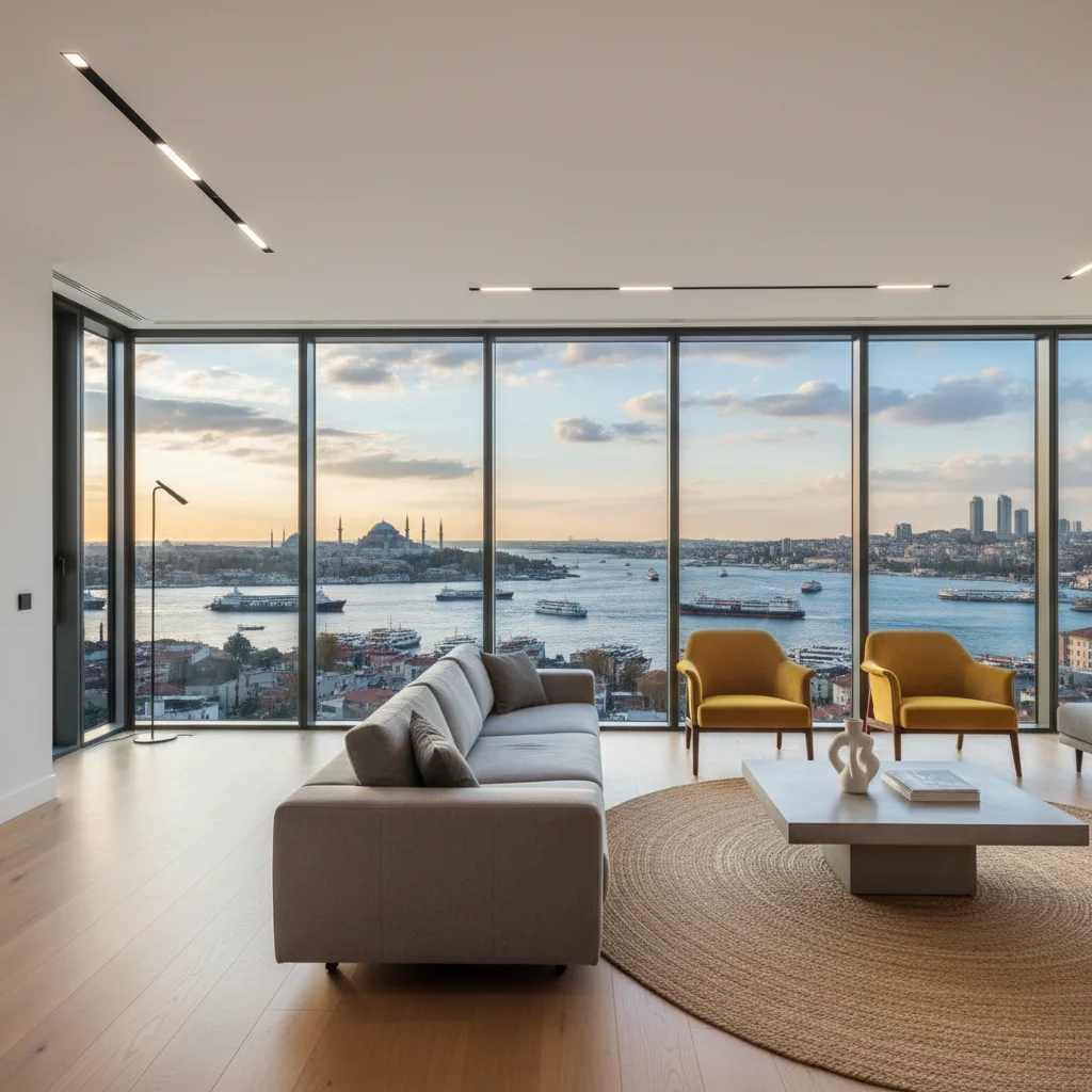 modern istanbul apartment bosphorus view