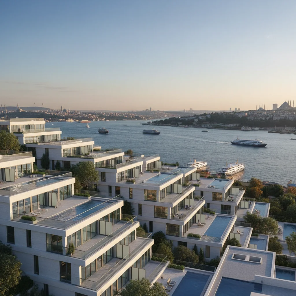 istanbul luxury apartment buildings bosphorus view