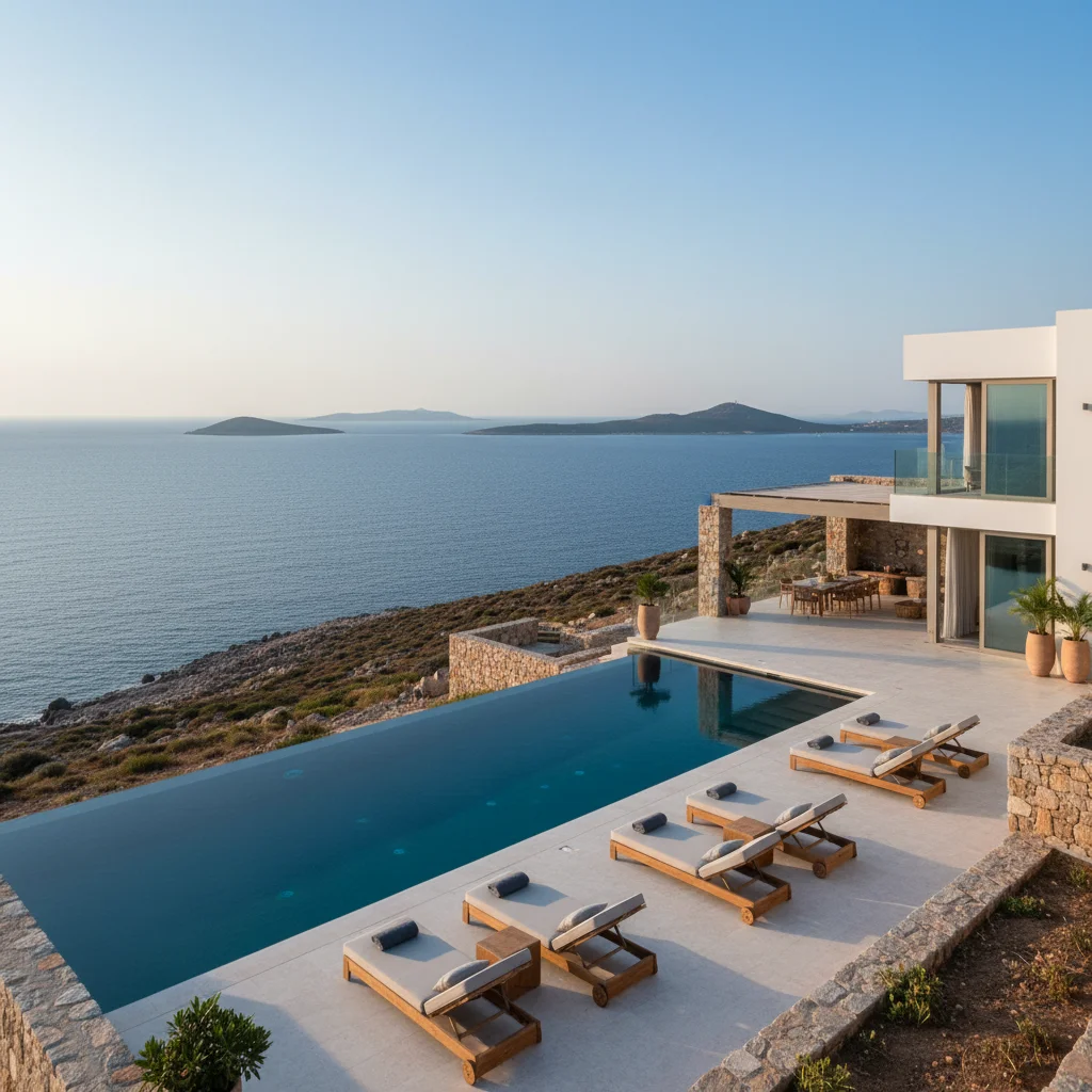 aegean sea view luxury villa karaaburun