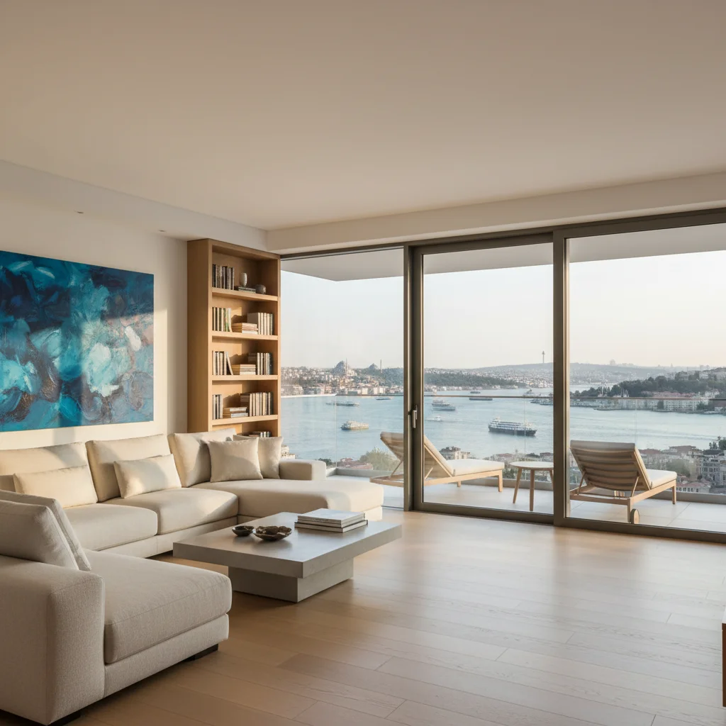 modern istanbul apartment bosphorus view