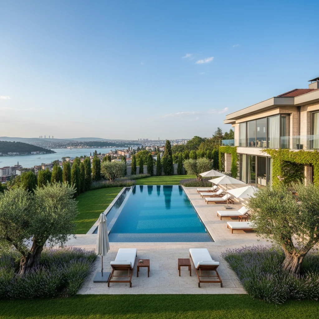 istanbul villa garden pool