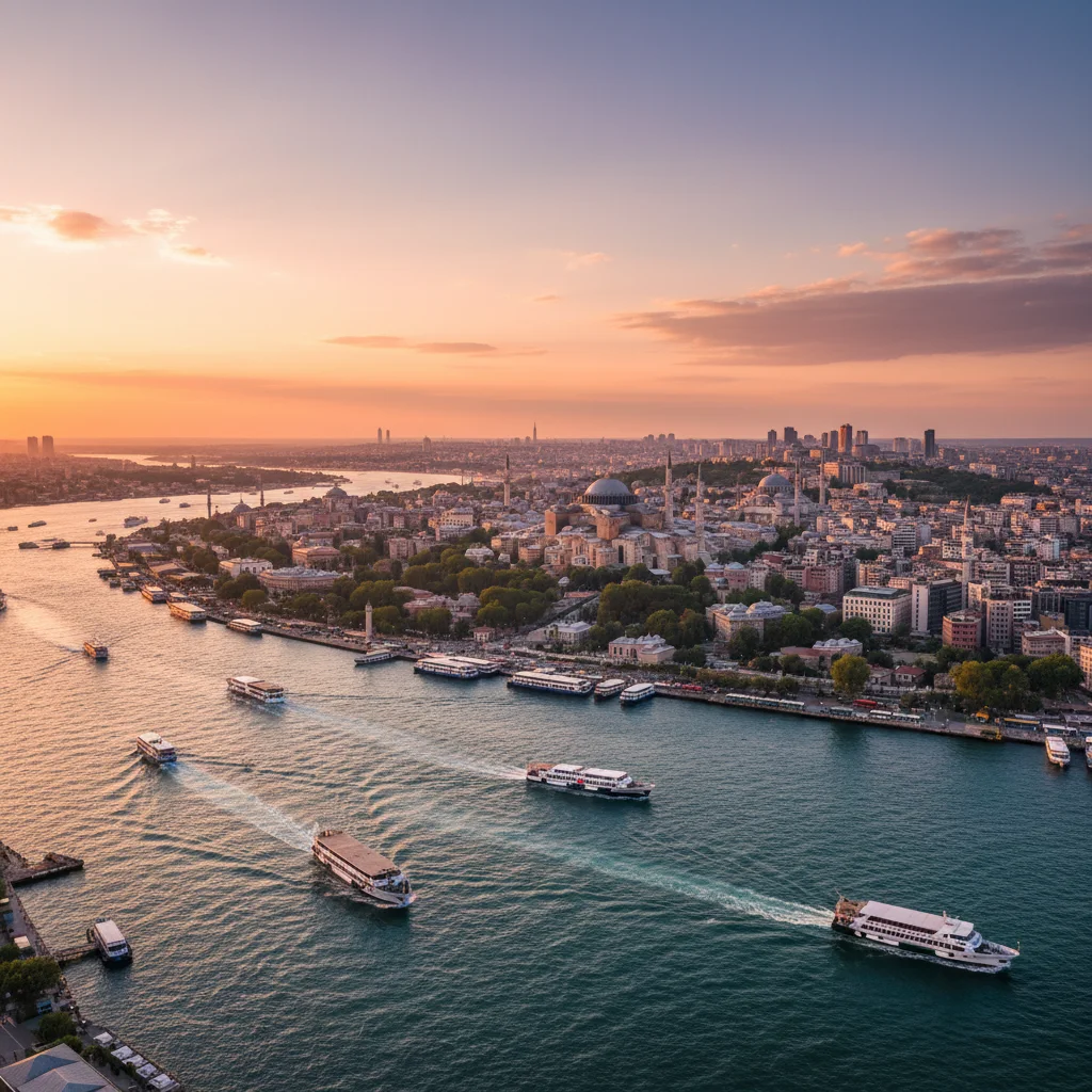 istanbul skyline bosphorus view