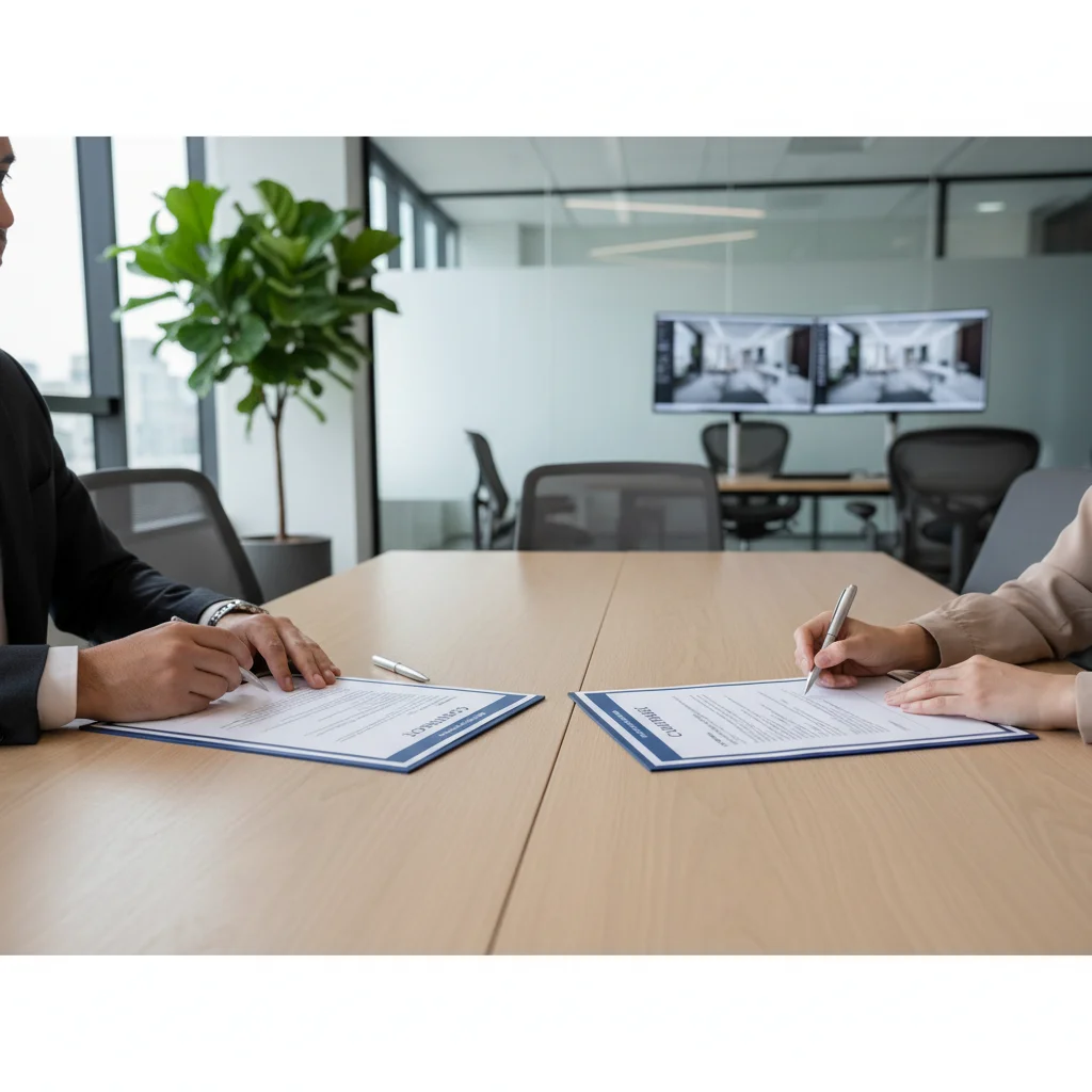 modern real estate office contract