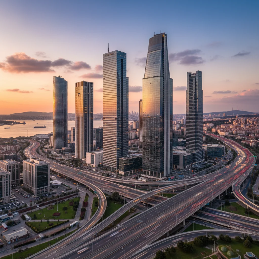 istanbul business district skyline