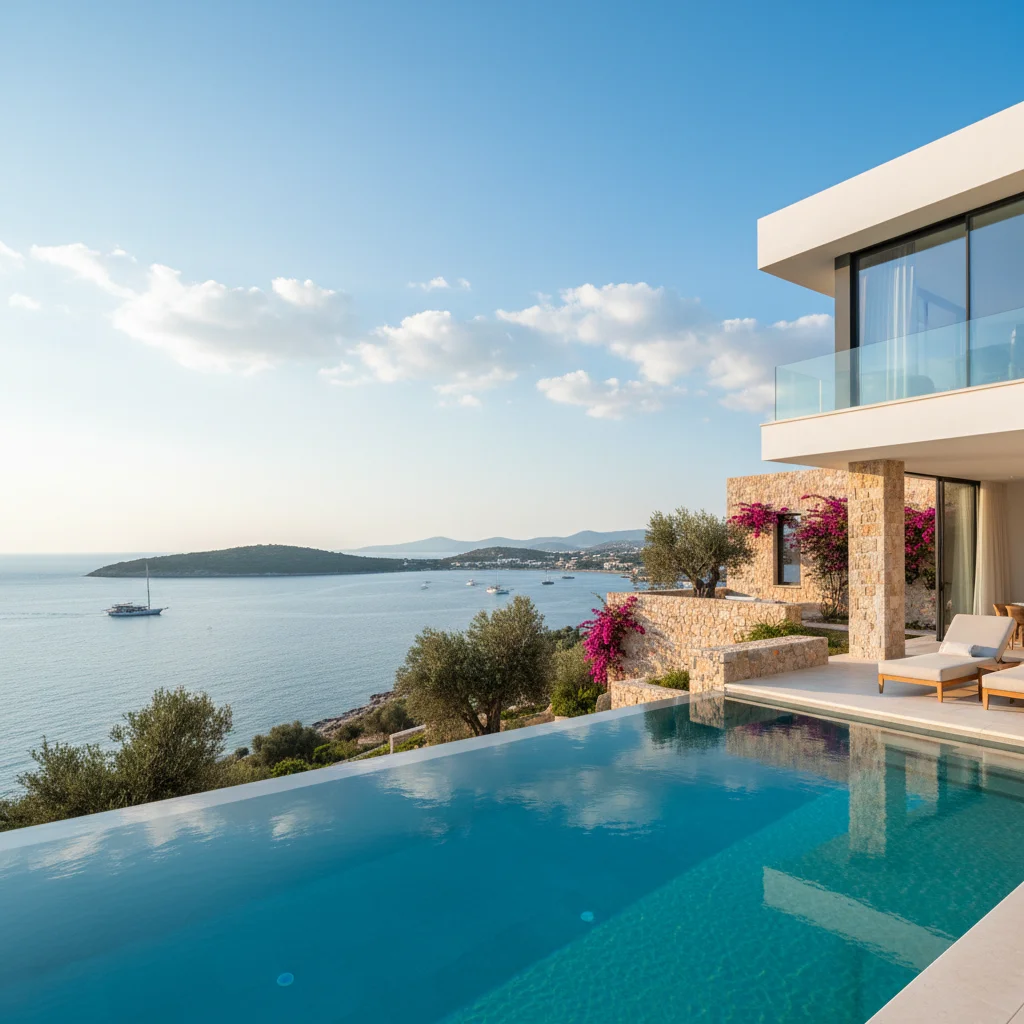 bodrum mediterranean sea view villa