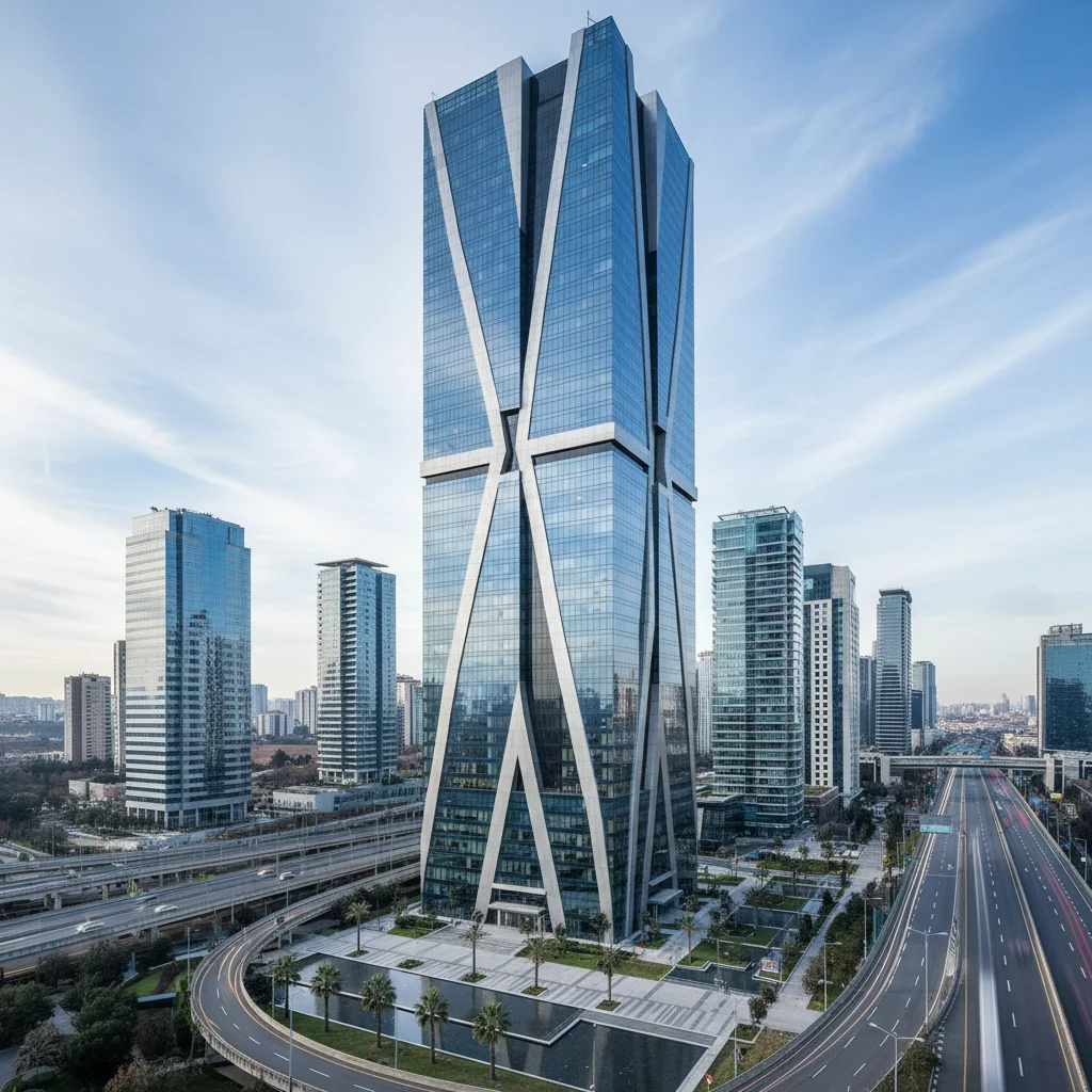 modern commercial building istanbul business district
