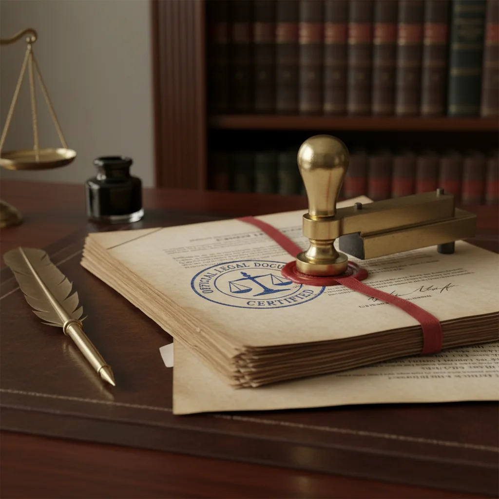 official legal documents stamp